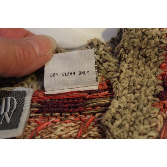 Sigrid Olsen Women's M Hand Knit Sweater Cardigan Multicolor Button-up V-Neck - Picture 5 of 10